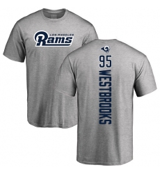 NFL Nike Los Angeles Rams #95 Ethan Westbrooks Ash Backer T-Shirt