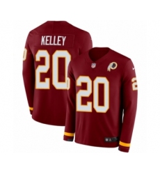 Men's Nike Washington Redskins #20 Rob Kelley Limited Burgundy Therma Long Sleeve NFL Jersey