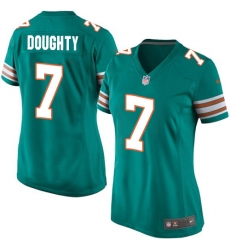 Women's Nike Miami Dolphins #7 Brandon Doughty Game Aqua Green Alternate NFL Jersey