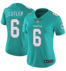Women's Nike Miami Dolphins #6 Jay Cutler Aqua Green Team Color Vapor Untouchable Limited Player NFL Jersey
