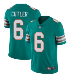 Youth Nike Miami Dolphins #6 Jay Cutler Aqua Green Alternate Vapor Untouchable Elite Player NFL Jersey