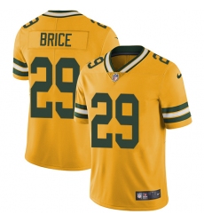 Men's Nike Green Bay Packers #29 Kentrell Brice Elite Gold Rush Vapor Untouchable NFL Jersey