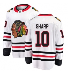Youth Chicago Blackhawks #10 Patrick Sharp Fanatics Branded White Away Breakaway NHL Jersey