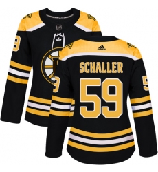 Women's Adidas Boston Bruins #59 Tim Schaller Premier Black Home NHL Jersey