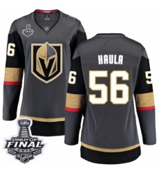 Women's Vegas Golden Knights #56 Erik Haula Authentic Black Home Fanatics Branded Breakaway 2018 Stanley Cup Final NHL Jersey