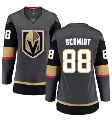 Women's Vegas Golden Knights #88 Nate Schmidt Authentic Black Home Fanatics Branded Breakaway NHL Jersey
