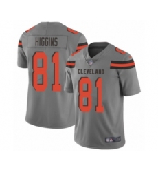 Youth Cleveland Browns #81 Rashard Higgins Limited Gray Inverted Legend Football Jersey