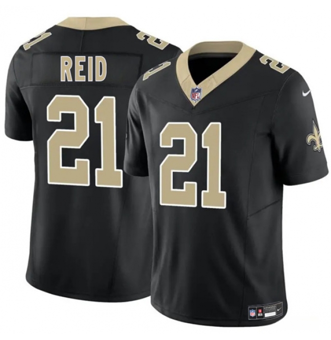 Men's New Orleans Saints #21 Justin Reid Black 2025 F.U.S.E. Vapor Limited Football Stitched Jersey