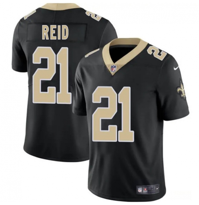 Men's New Orleans Saints #21 Justin Reid Black 2025 Vapor Limited Football Stitched Jersey