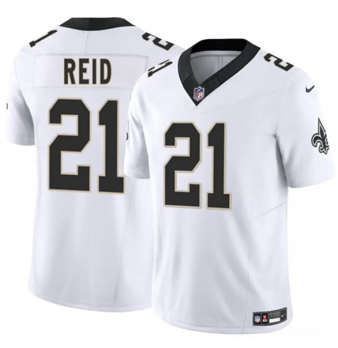 Men's New Orleans Saints #21 Justin Reid White 2025 F.U.S.E. Vapor Limited Football Stitched Jersey