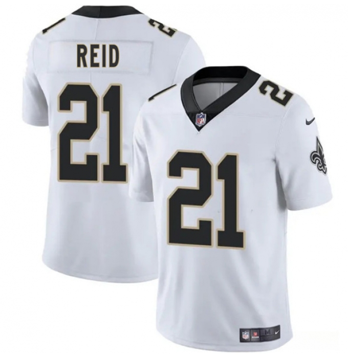 Men's New Orleans Saints #21 Justin Reid White 2025 Vapor Limited Football Stitched Jersey