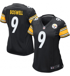 Women's Nike Pittsburgh Steelers #9 Chris Boswell Game Black Team Color NFL Jersey