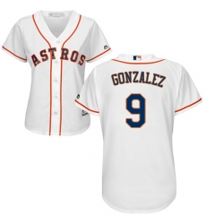 Women's Majestic Houston Astros #9 Marwin Gonzalez Replica White Home Cool Base MLB Jersey