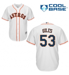 Men's Majestic Houston Astros #53 Ken Giles Replica White Home Cool Base MLB Jersey