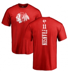 NHL Adidas Chicago Blackhawks #11 Cody Franson Red One Color Backer T-Shirt