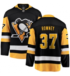 Youth Pittsburgh Penguins #37 Carter Rowney Fanatics Branded Black Home Breakaway NHL Jersey