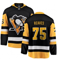 Men's Pittsburgh Penguins #75 Ryan Reaves Fanatics Branded Black Home Breakaway NHL Jersey