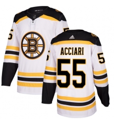 Men's Adidas Boston Bruins #55 Noel Acciari Authentic White Away NHL Jersey