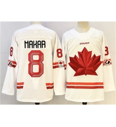 Men's Canada Hockey #8 Cale Makar White Stitched Jersey