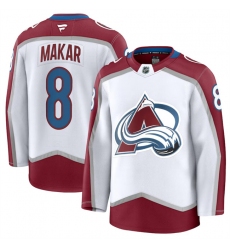 Men's Colorado Avalanche #8 Cale Makar White 2024-25 Away Stitched Jersey