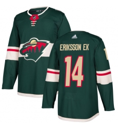Men's Adidas Minnesota Wild #14 Joel Eriksson Ek Premier Green Home NHL Jersey