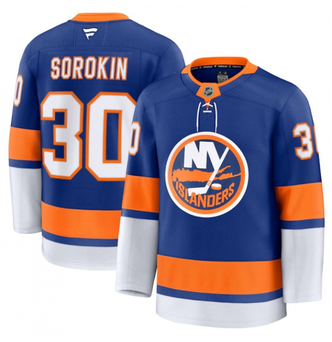 Men's New York Islanders #30 Ilya Sorokin Royal 2024-25 Home Stitched Hockey Jersey