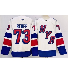 Men's New York Rangers #73 Matt Rempe White 2024-25 Stadium Series Stitched Jersey