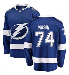 Youth Tampa Bay Lightning #74 Dominik Masin Fanatics Branded Royal Blue Home Breakaway NHL Jersey