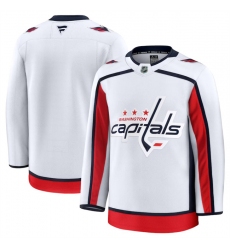 Men's Washington Capitals Blank White 2024-25 Away Stitched Hockey Jersey