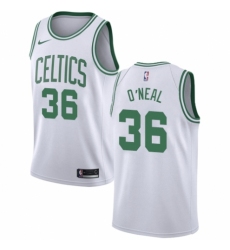 Men's Nike Boston Celtics #36 Shaquille O'Neal Swingman White NBA Jersey - Association Edition