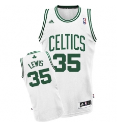 Youth Adidas Boston Celtics #35 Reggie Lewis Swingman White Home NBA Jersey