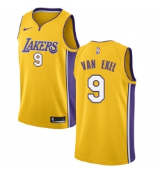 Youth Nike Los Angeles Lakers #9 Nick Van Exel Swingman Gold Home NBA Jersey - Icon Edition