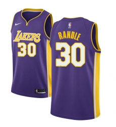 Men's Nike Los Angeles Lakers #30 Julius Randle Swingman Purple NBA Jersey - Statement Edition