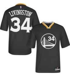 Men's Adidas Golden State Warriors #34 Shaun Livingston Authentic Black Alternate NBA Jersey