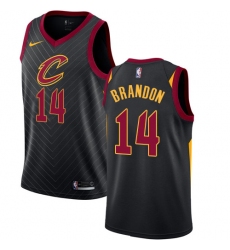 Men's Nike Cleveland Cavaliers #14 Terrell Brandon Authentic Black Alternate NBA Jersey Statement Edition