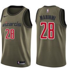 Men's Nike Washington Wizards #28 Ian Mahinmi Swingman Green Salute to Service NBA Jersey