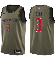 Youth Nike Washington Wizards #3 Bradley Beal Swingman Green Salute to Service NBA Jersey