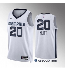 Men's Memphis Grizzlies #20 Matthew Hurt White Association Edition Stitched Jersey