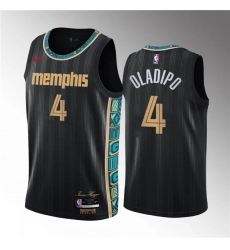 Men's Memphis Grizzlies #4 Victor Oladipo Black City Edition Stitched Jersey