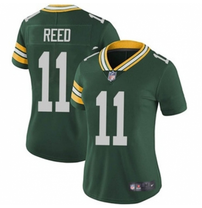 Women Green Bay Packers #11 Jayden Reed Green Vapor Untouchable Stitched Jersey