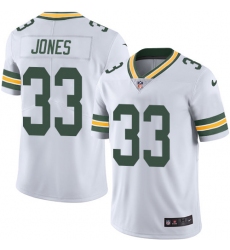 Youth Nike Green Bay Packers #33 Aaron Jones White Vapor Untouchable Limited Player NFL Jersey