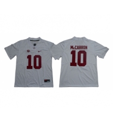 Alabama Crimson Tide 10 A.J. McCarron White Nike College Football Jersey