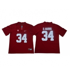 Alabama Crimson Tide 34 Damien Harris Red Nike College Football Jersey