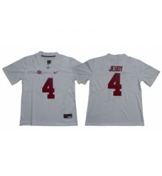 Alabama Crimson Tide 4 Jerry Jeudy White Nike College Football Jersey