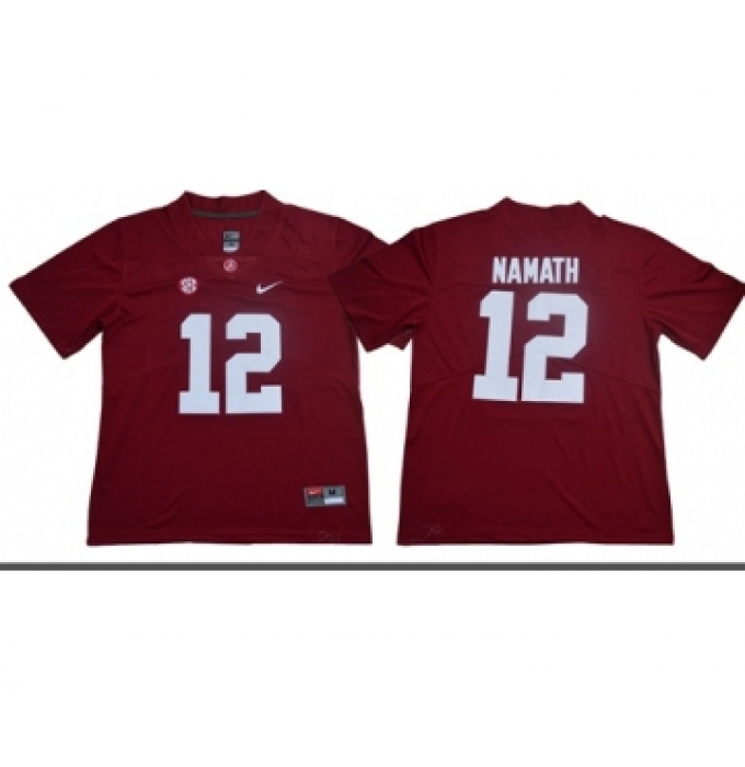 Crimson Tide #12 Joe Namath Red Limited Stitched NCAA Jersey