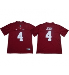 Crimson Tide #4 Jerry Jeudy White Limited Stitched NCAA Jersey