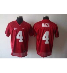 Crimson Tide #4 Marquis Maze Red Embroidered NCAA Jersey