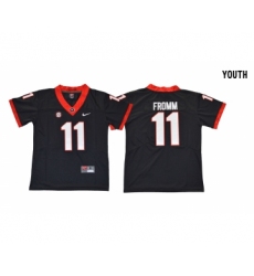 Georgia Bulldogs 11 Jake Fromm Black Youth College Football Jersey