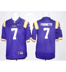 LSU Tigers 7 Leonard Fournette Purple Youth College Jersey