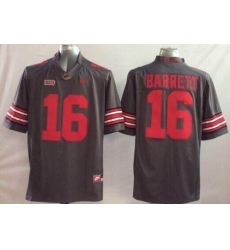 Youth NCAA Buckeyes #16 J. T. Barrett Grey Stitched Jersey